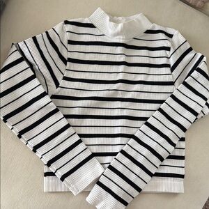 Stylish Striped Ribbed Top